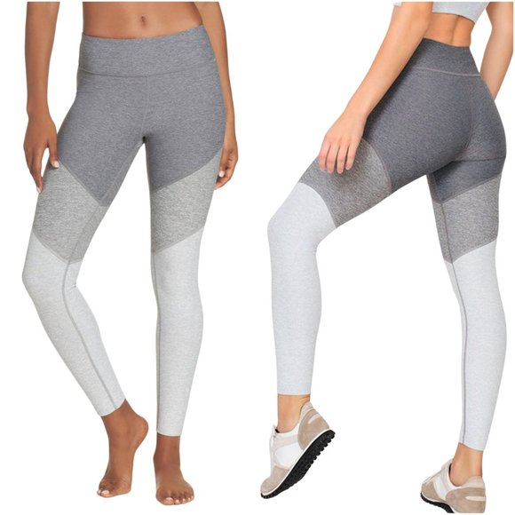 Outdoor Voices Pants - Outdoor Voices Springs 7/8 Leggings gray tri tone S small silver colorblock